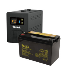 Комплект ДБЖ ASU12 1500VA/1000W DC12V + АКБ ABT-100Аh/12V GEL