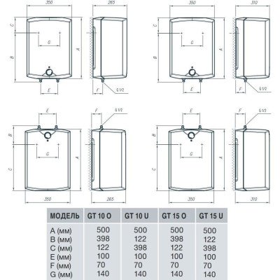 Водонагрівач електричний Gorenje GT 15 O/B9