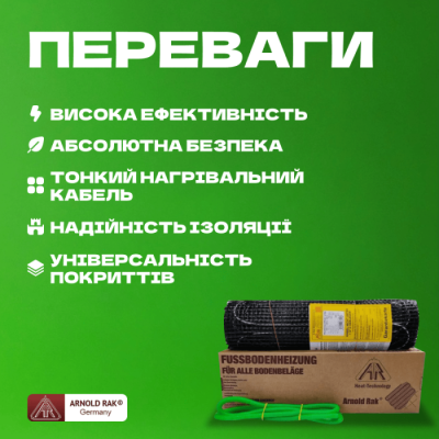 Нагрівальний мат Arnold Rak FH-EC 270 Вт (Німеччина) 2115 1.5 м.кв.